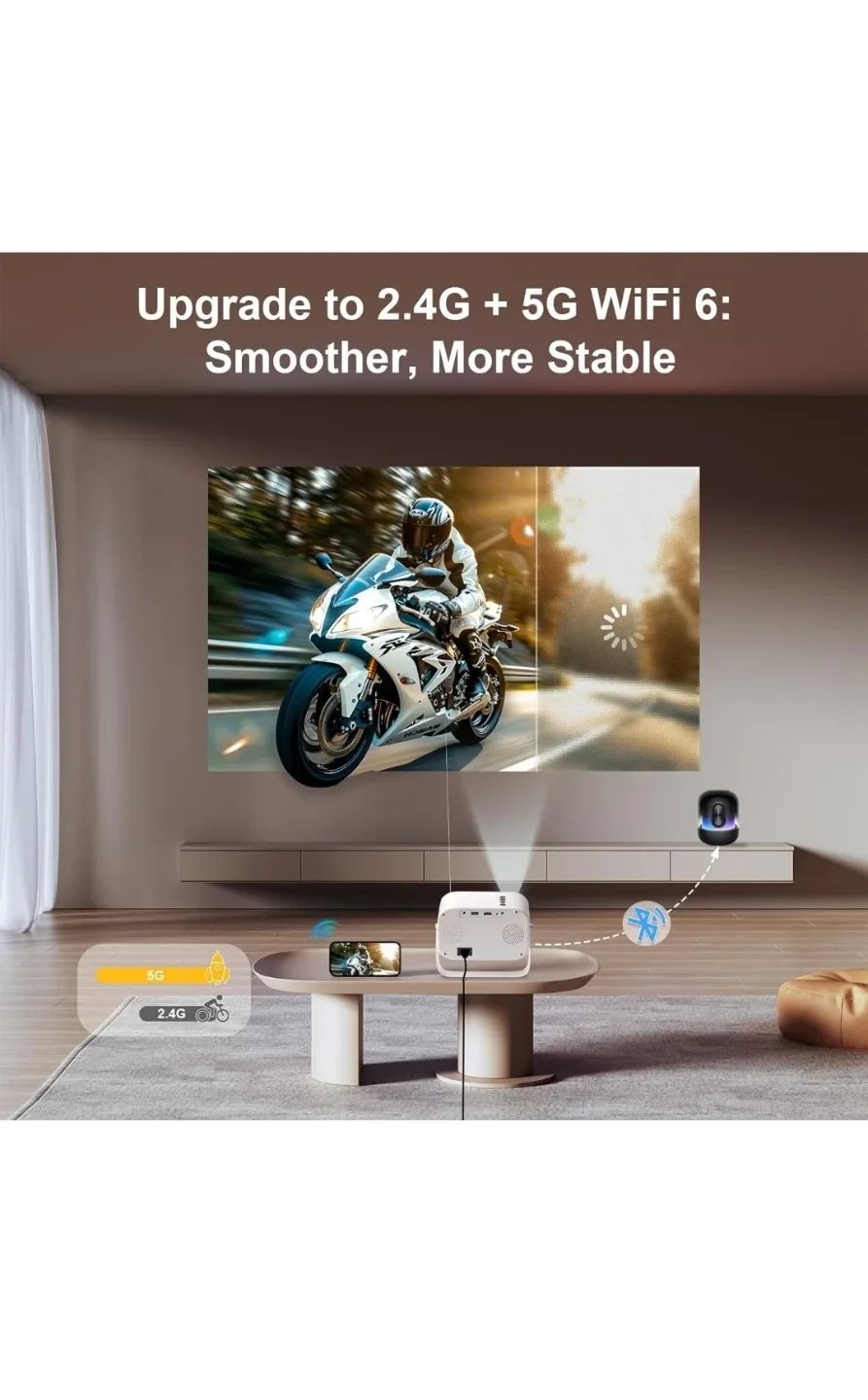 New Jimveo projector, perfect for movie nights or presentations image indicator(5)