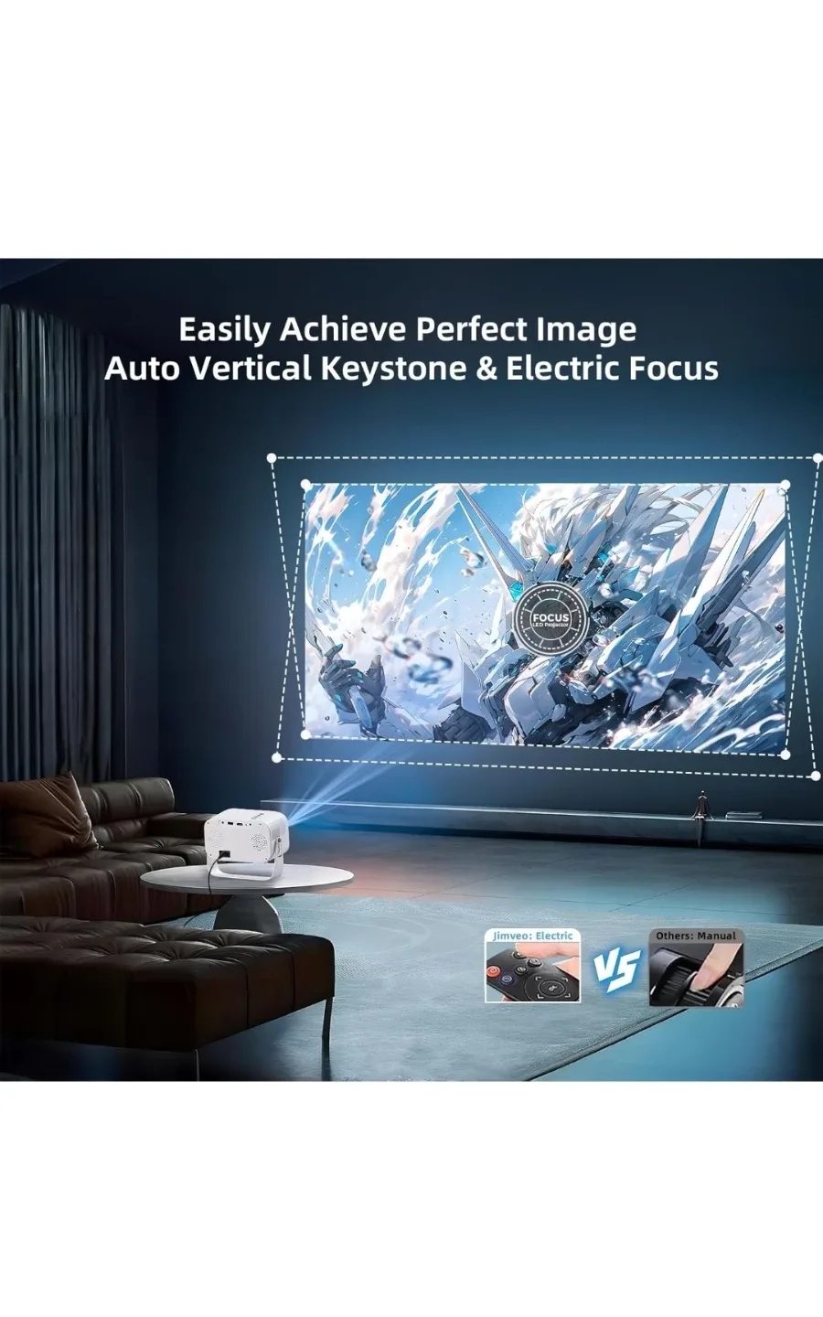 New Jimveo projector, perfect for movie nights or presentations image indicator(6)