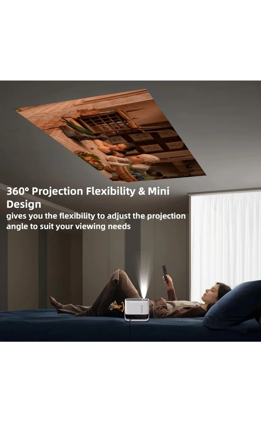 New Jimveo projector, perfect for movie nights or presentations image indicator(7)