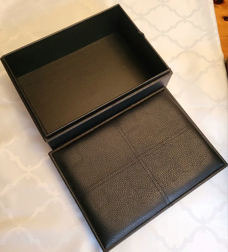 Decorative Faux Leather Black Box image indicator(3)