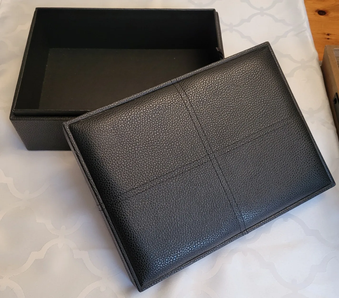 Decorative Faux Leather Black Box image indicator(4)