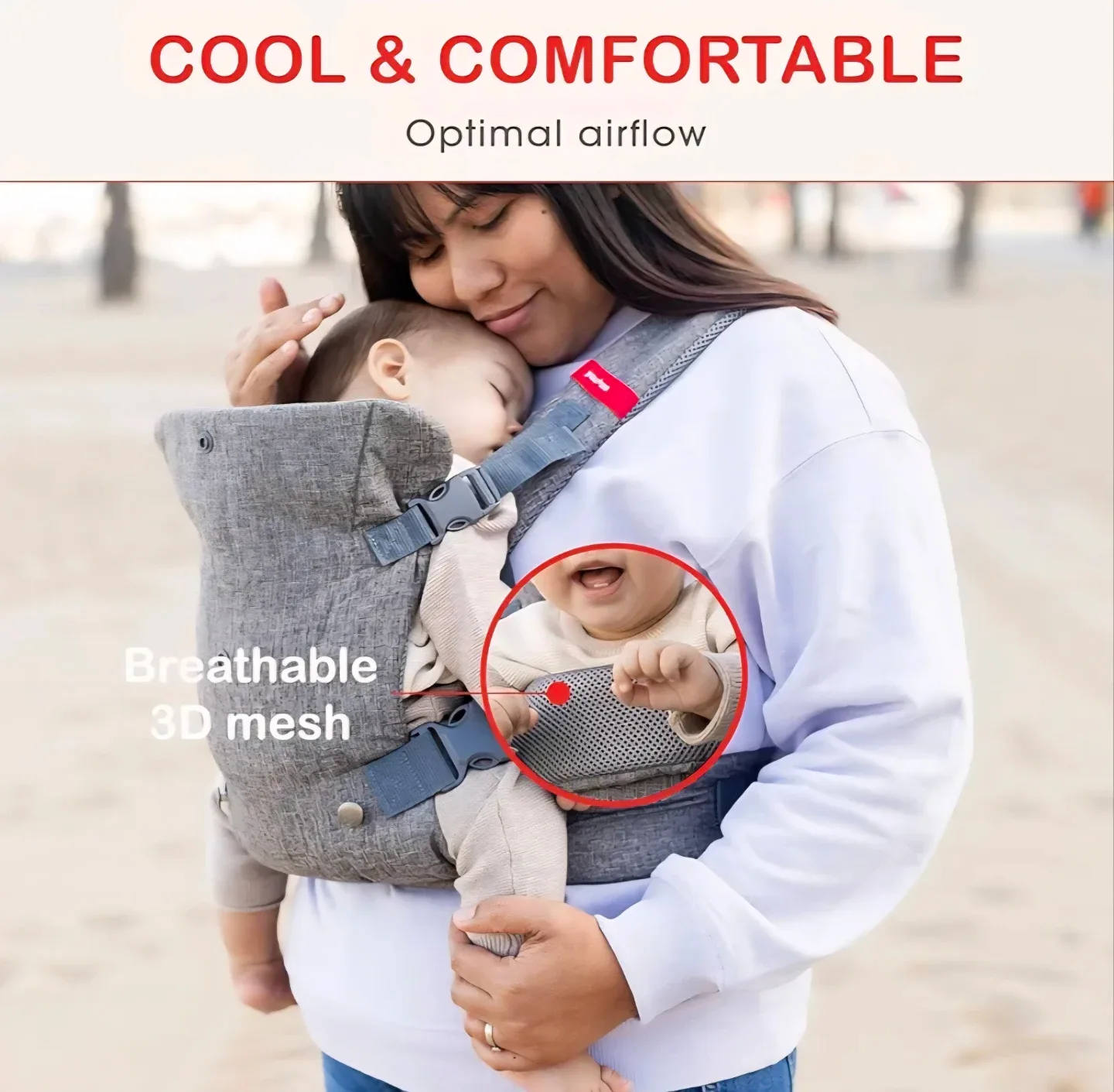BNIB You+Me 4 in 1 ergonomic baby carrier Grey image indicator(2)