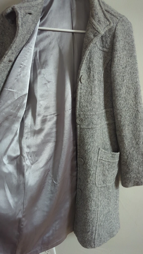 Grey Wool Blend Coat - photo 2