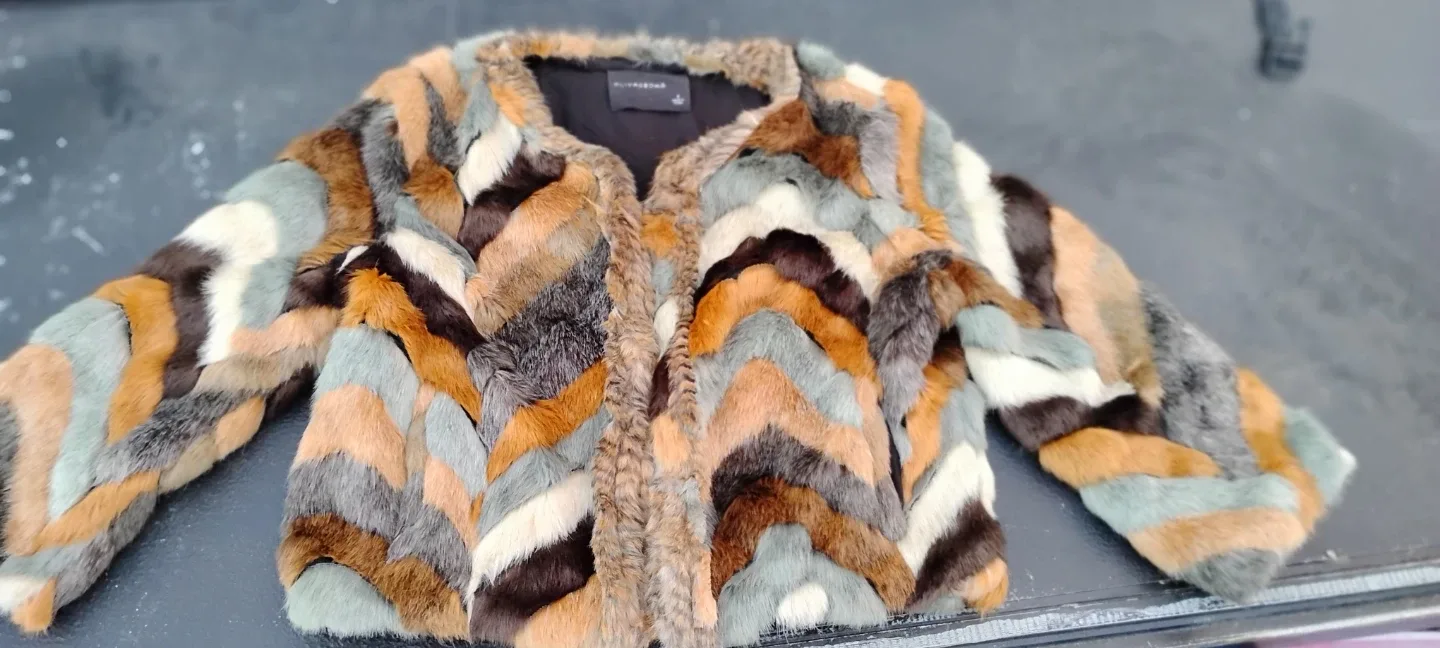 ALYSI Milano Fur Jacket - Multi-Color