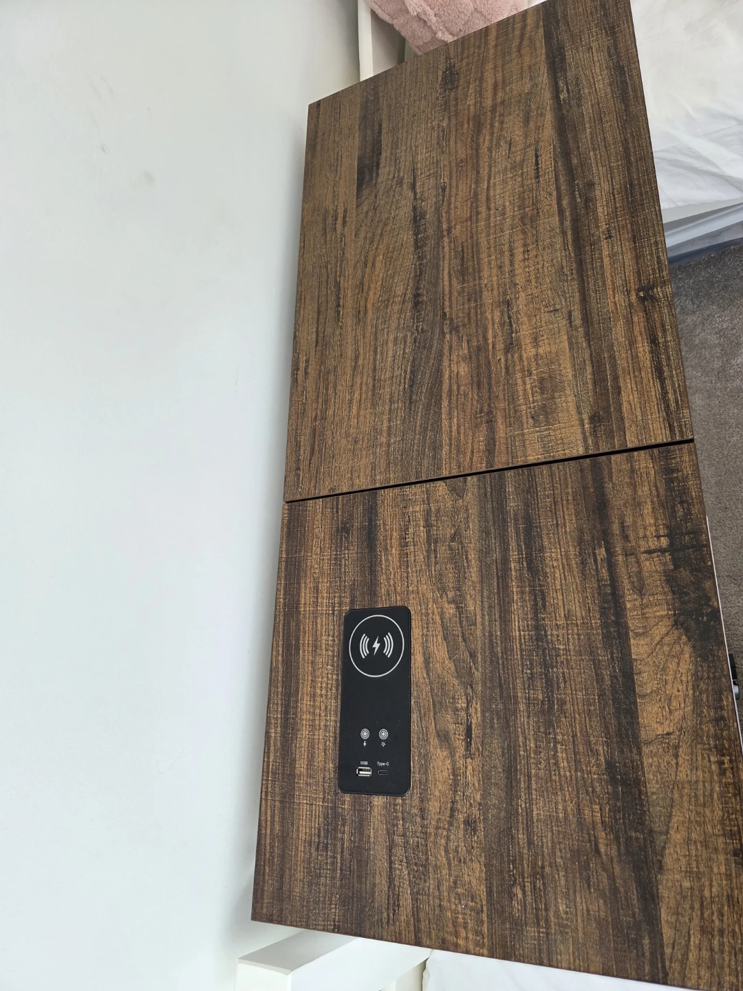 White vanity with Wireless Charging - photo 3