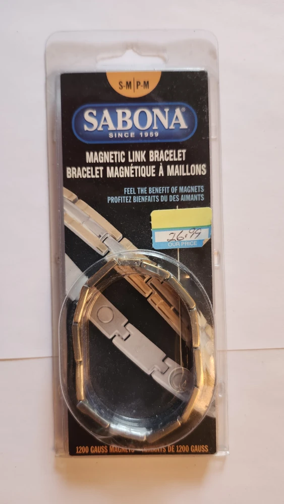 Sabona Magnetic Link Bracelet, Size S/M-P/M - photo 2