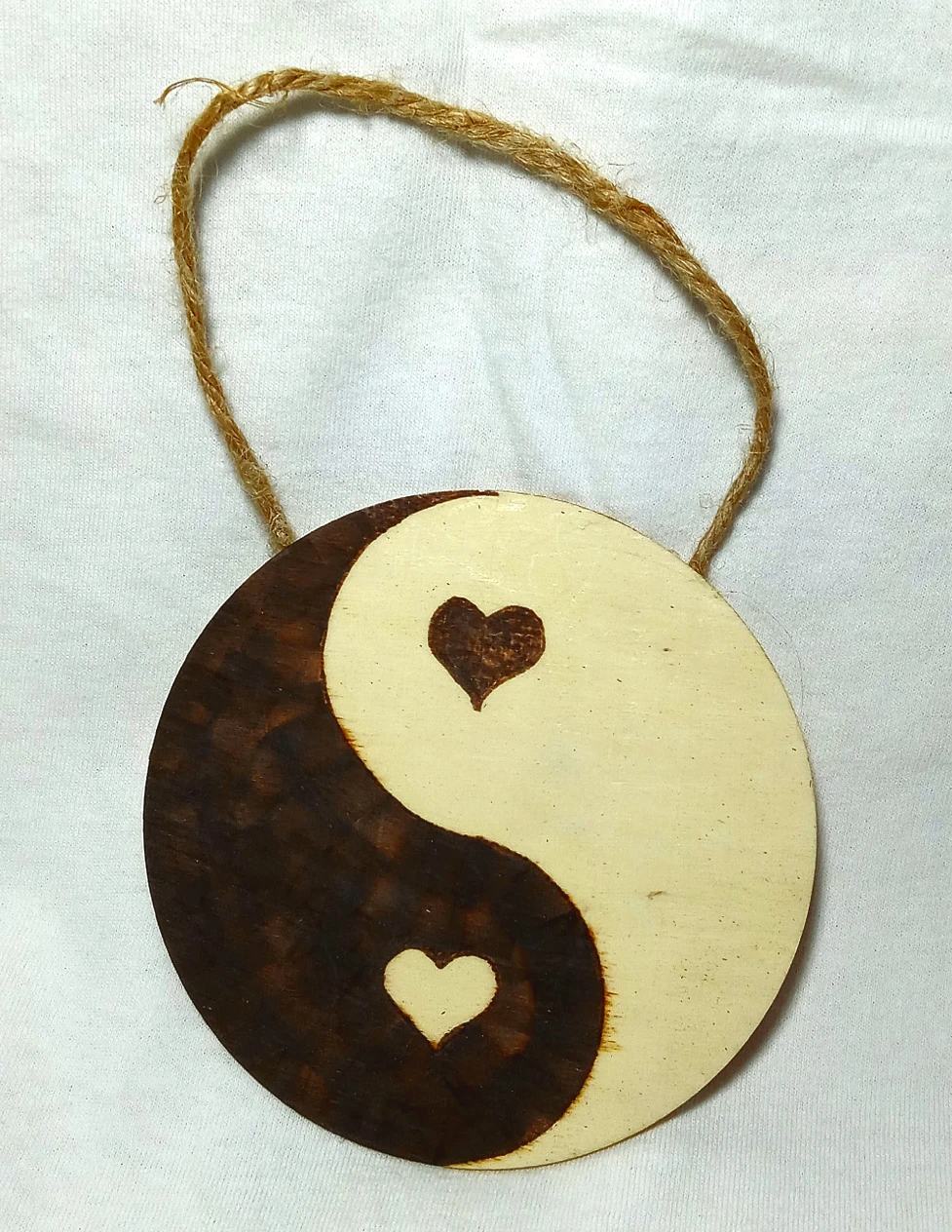 Yin Yang Valentines Heart Ornament