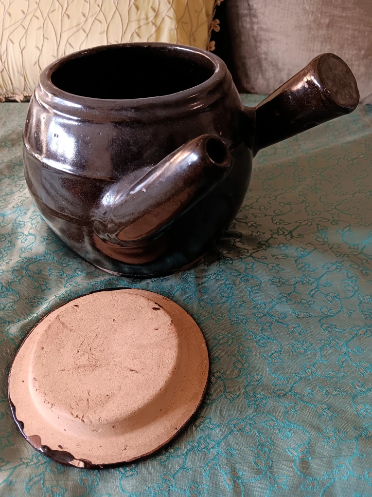 Dark Brown Ceramic Herbal Teapot - photo 2