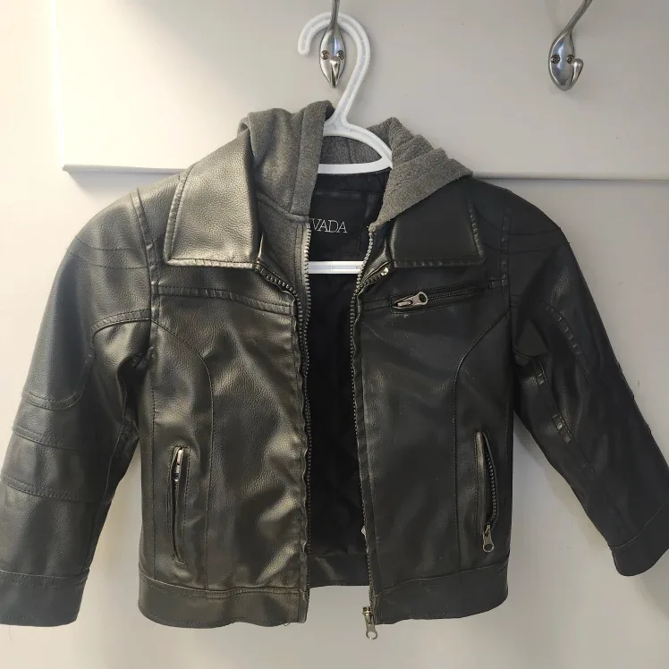 Nevada Kids Black Faux Leather Jacket - 4T image indicator(2)