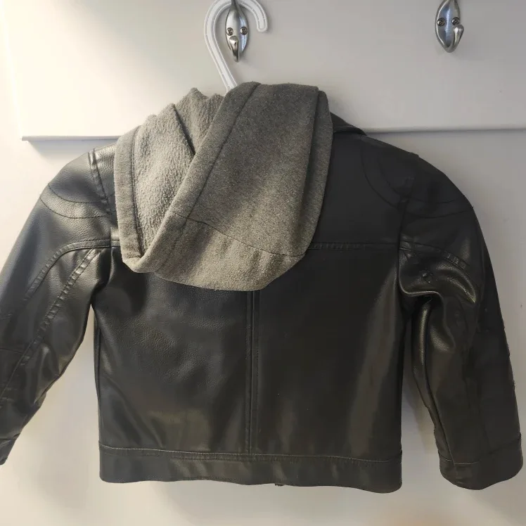 Nevada Kids Black Faux Leather Jacket - 4T image indicator(3)