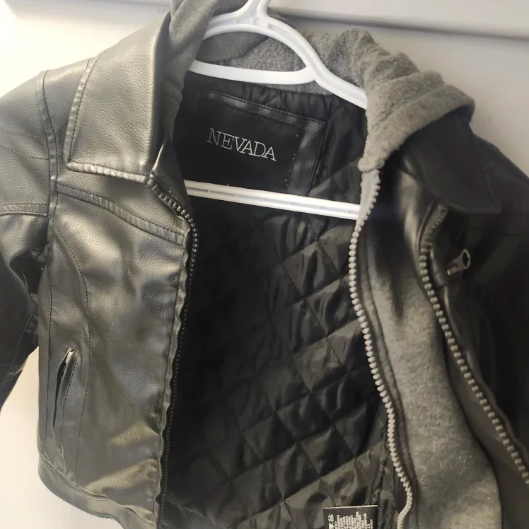 Nevada Kids Black Faux Leather Jacket - 4T