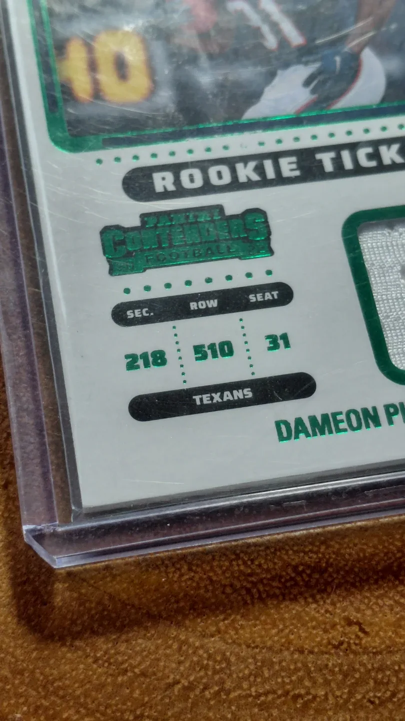 Dameon Pierce Rookie Ticket Jersey Patch - Texans Football Card image indicator(2)
