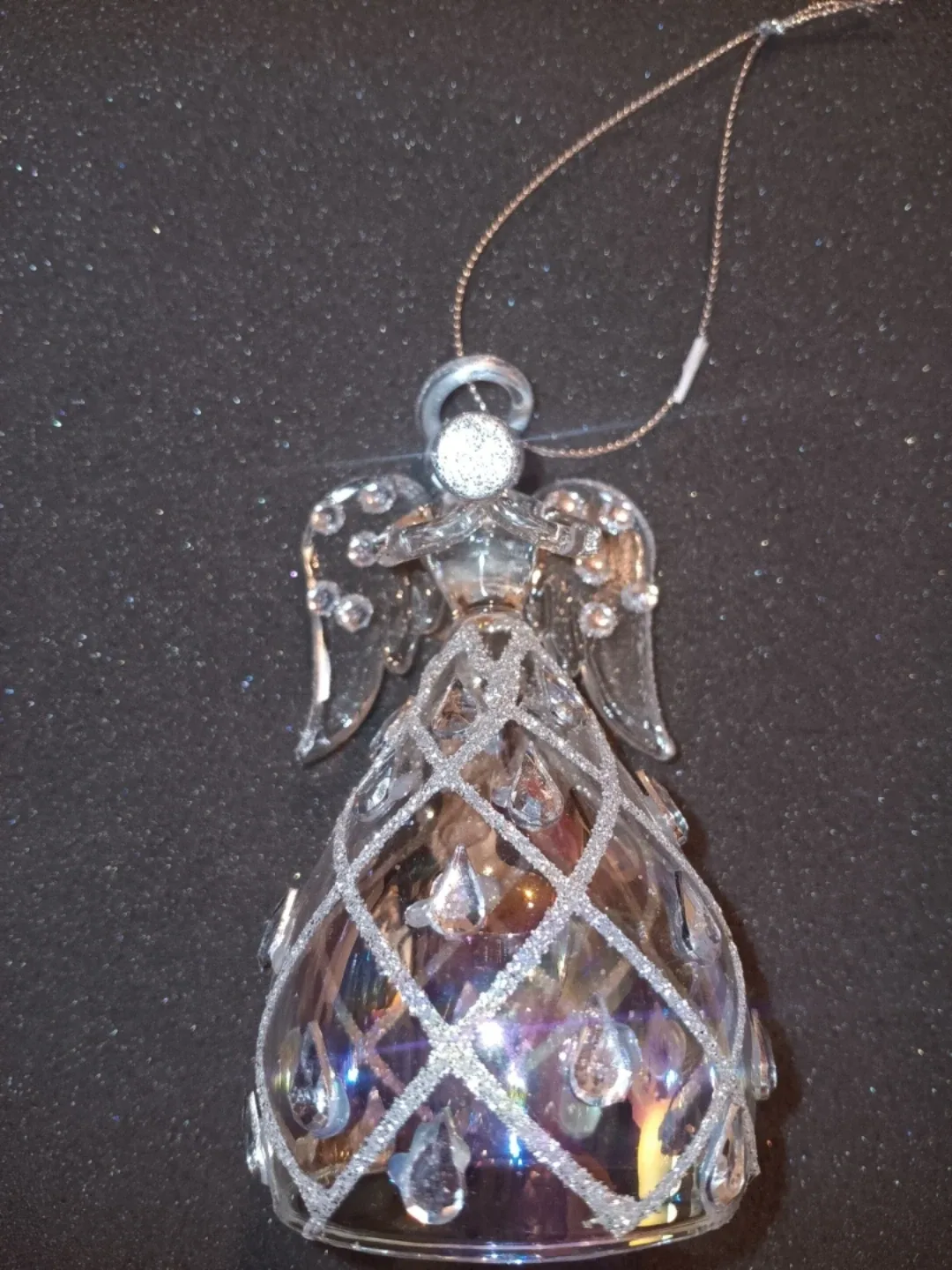 Glass Angel Christmas Ornament