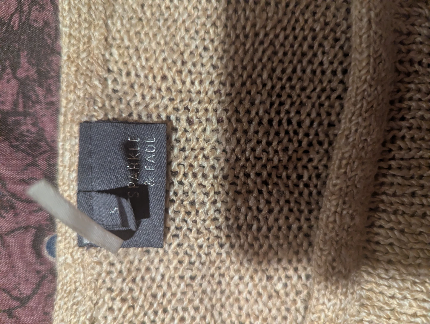 Sparkle & Fade Beige Knit Sweater - Size S - photo 2