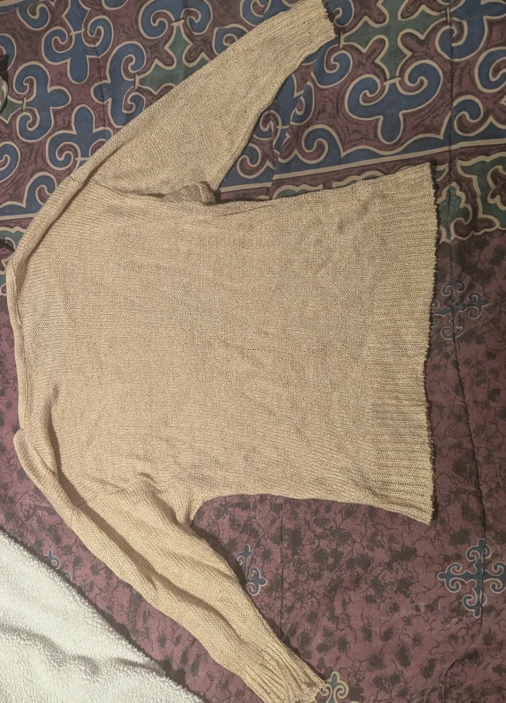Sparkle & Fade Beige Knit Sweater - Size S image indicator(3)