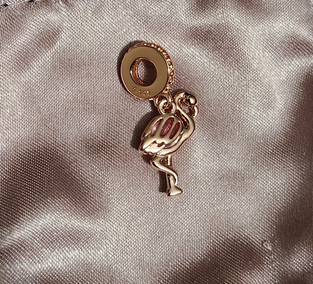 Rose Flamingo Dangle Charm image indicator(2)