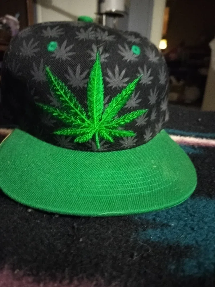 Marijuana Leaf Embroidered Baseball Cap