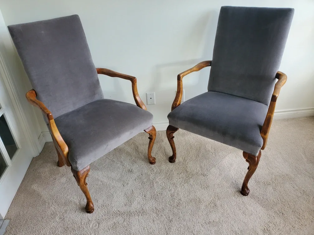 Vintage Velvet Armchairs - Set of 2 image indicator(4)