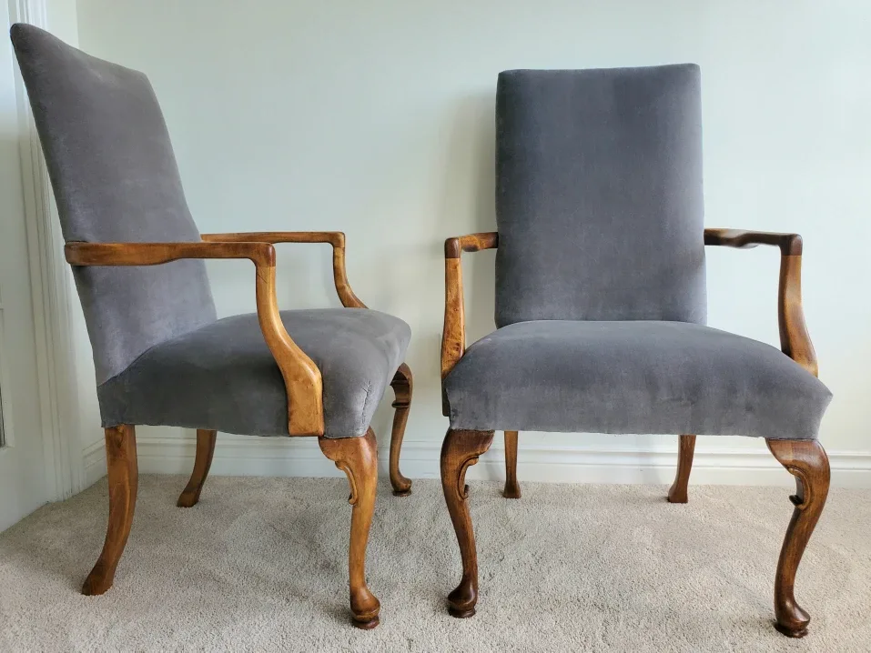 Vintage Velvet Armchairs - Set of 2 image indicator(6)