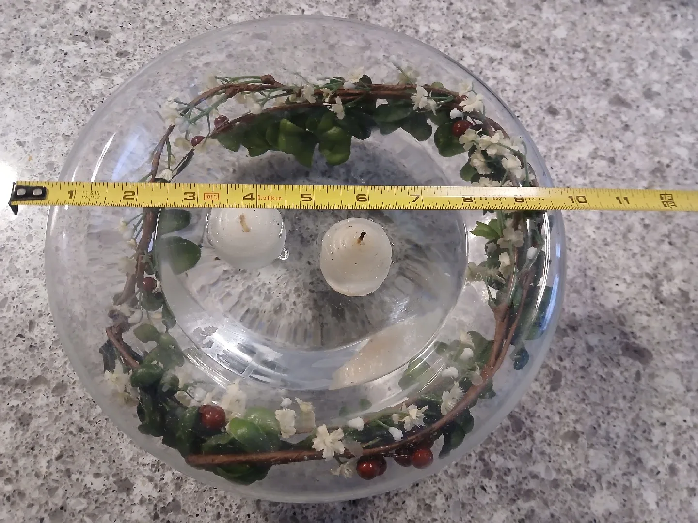 Glass Bowl with Decorative Garland. Non-negotiable. image indicator(2)