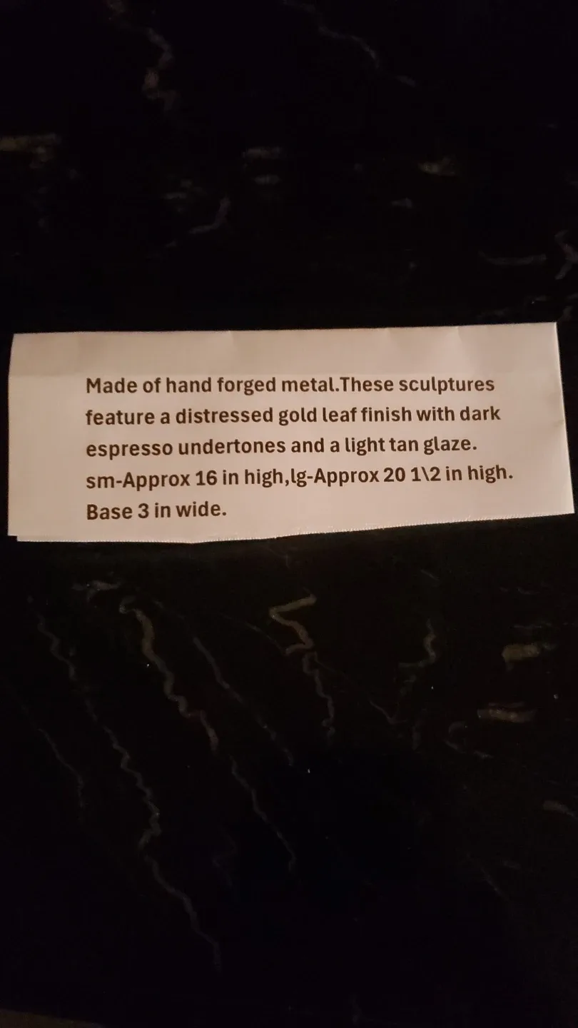 Hand Forged Metal Leaf Sculptures - Set of 2 for $60. image indicator(2)