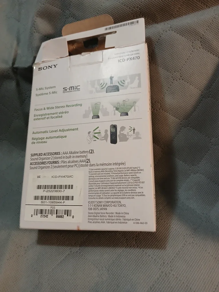 Sony ICD-PX470 Stereo Digital Voice Recorder - Like New! image indicator(2)