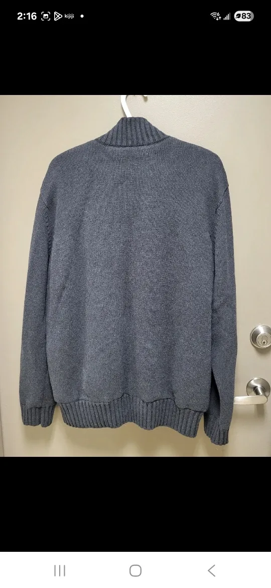 ​Emanuel Ungaro Men's L, Full-Zip Cable Knit Cardigan Sweater image indicator(3)