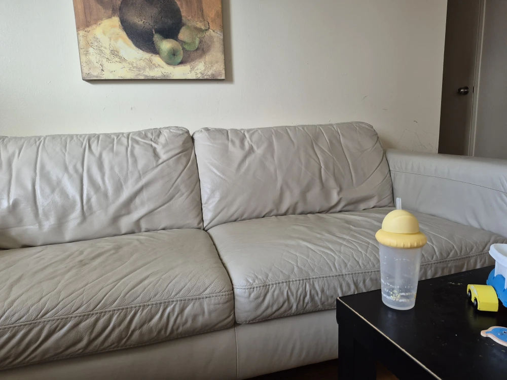 Leather Sofa - Off-White - photo 4