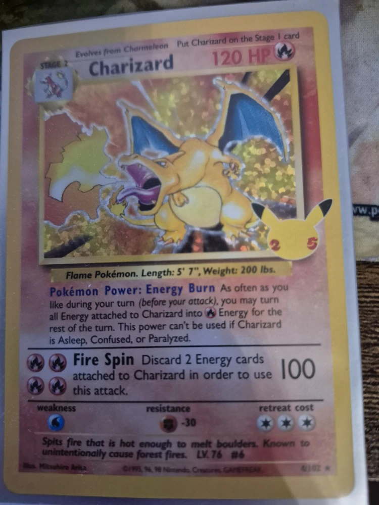 Charizard #4 Pokemon Celebrations Card - photo 3