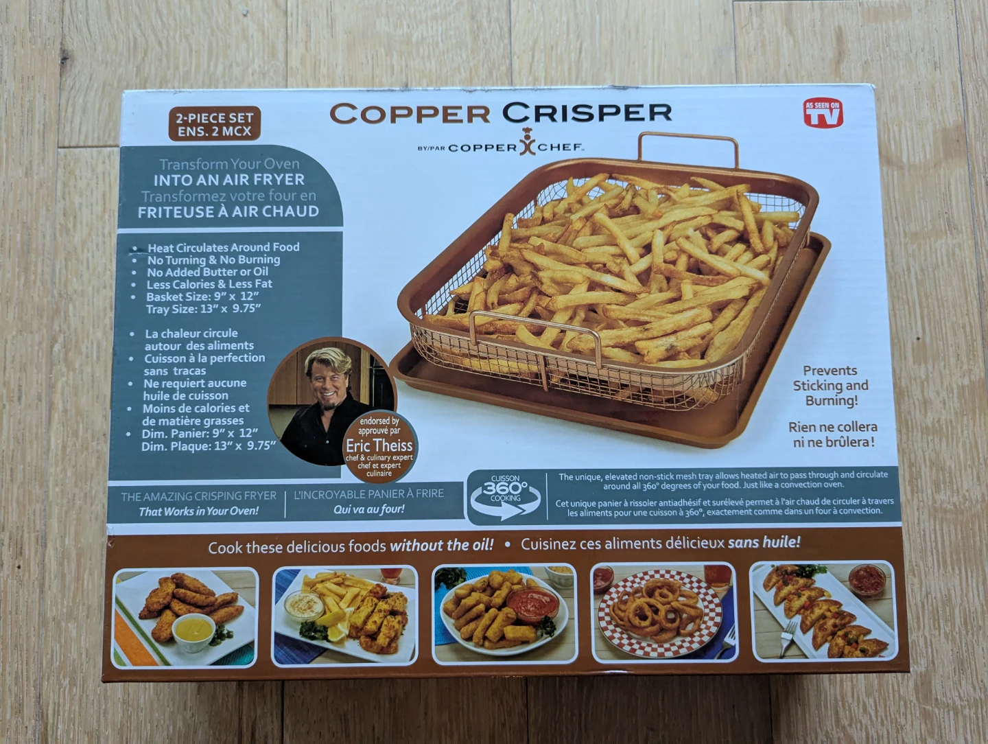 XL Copper Crisper - Air Fryer Basket & Tray Set