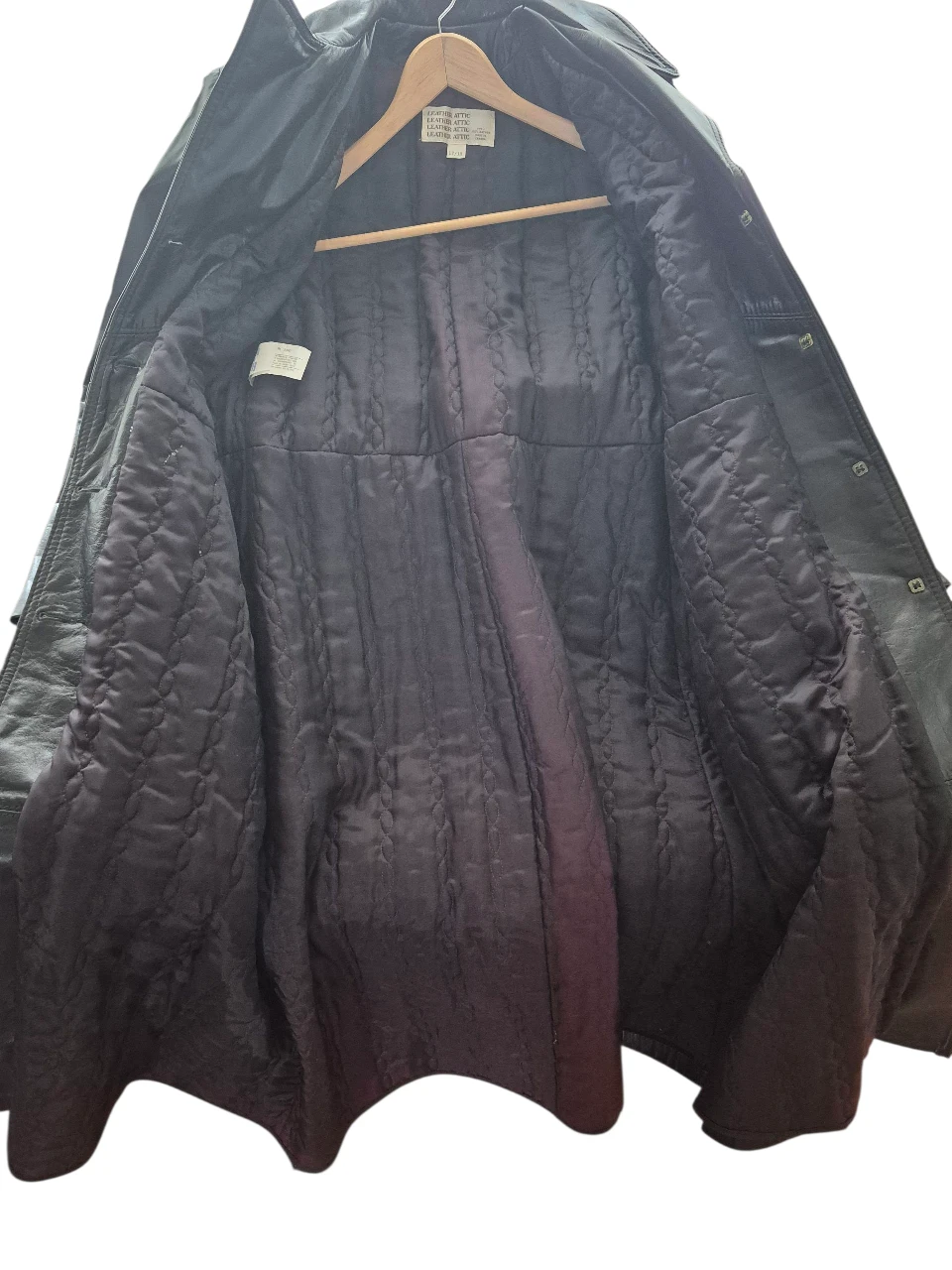 Leather Attic Black Leather Coat Size 17/18 - photo 2