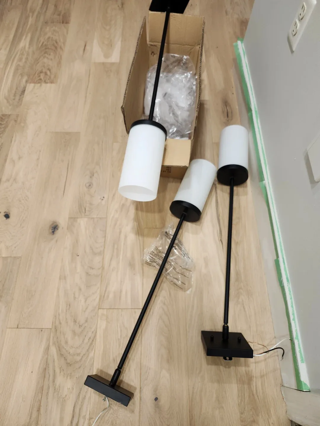 3 Pendant Lights - Black & White image indicator(3)