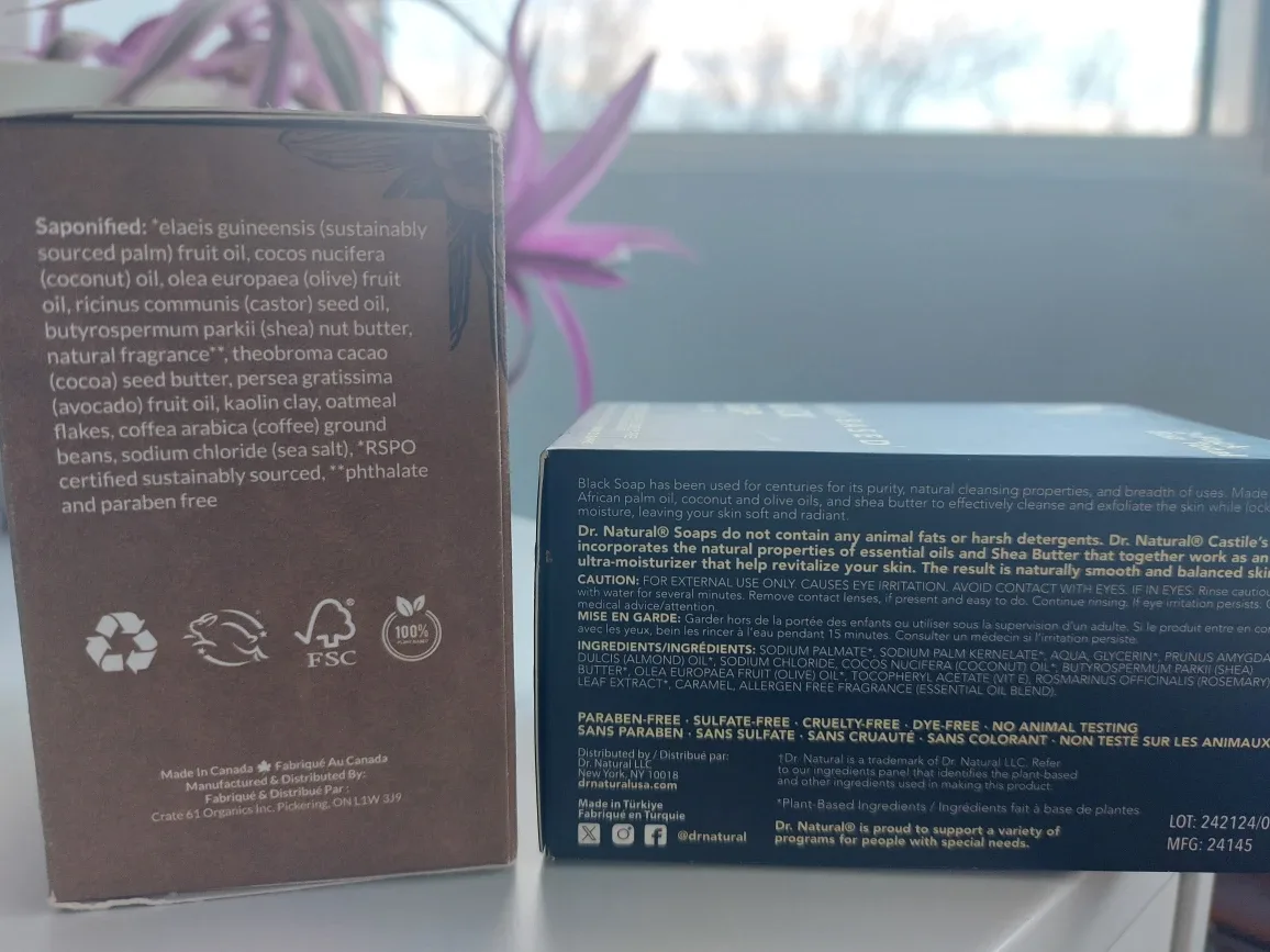 Dr. Natural Plant-Based Black Soap & Crate 61 Soap image indicator(2)