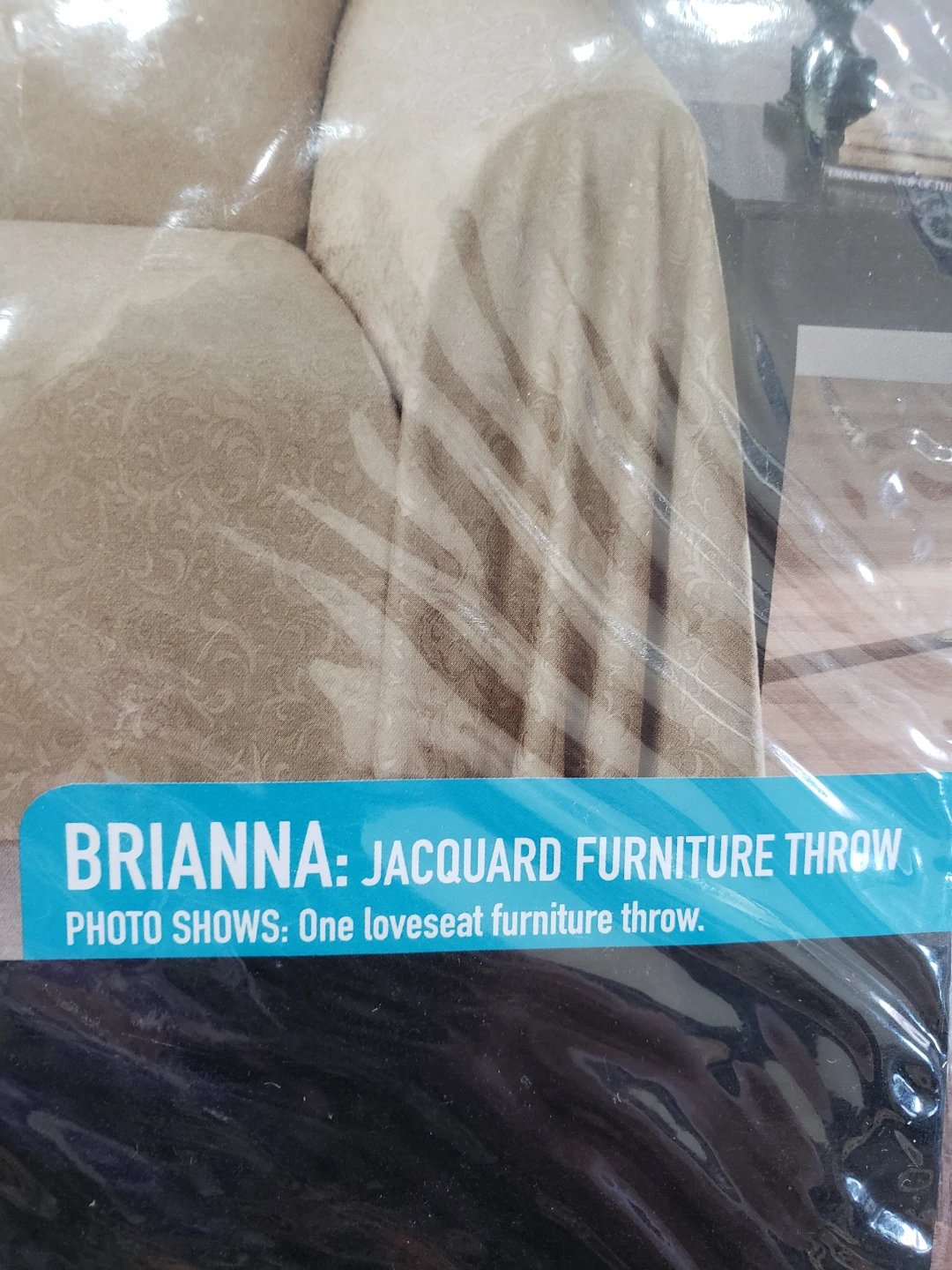 New Stylemaster Brianna Jacquard Loveseat Furniture Throw - Café - photo 4
