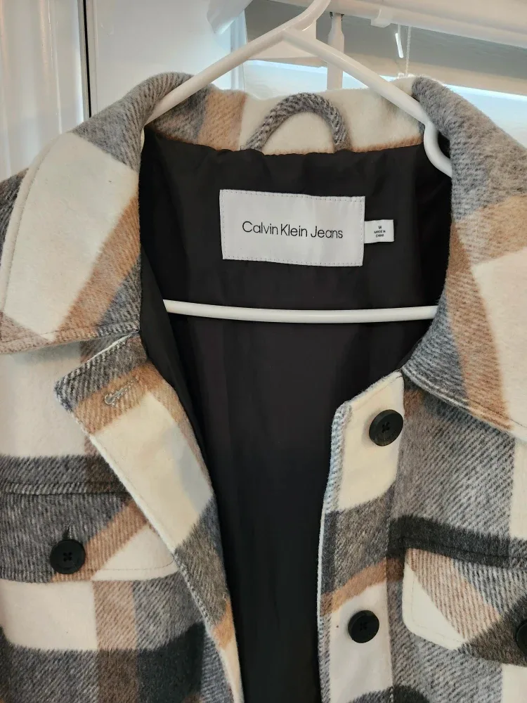 Calvin Klein Jeans Plaid Shacket - Size M