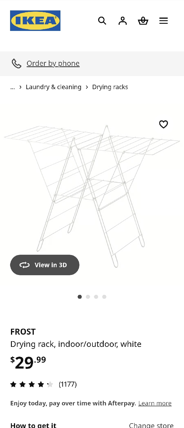 IKEA FROST Drying Rack - Indoor/Outdoor, White