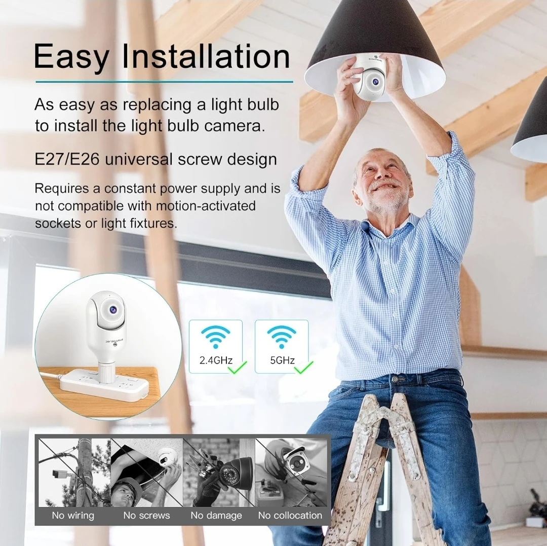 Light Bulb Security Camera - 2 Pack - photo 3