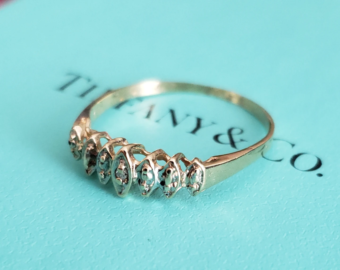 Like new 10K Gold Ring with natural diamonds for sale only $219 - photo 2