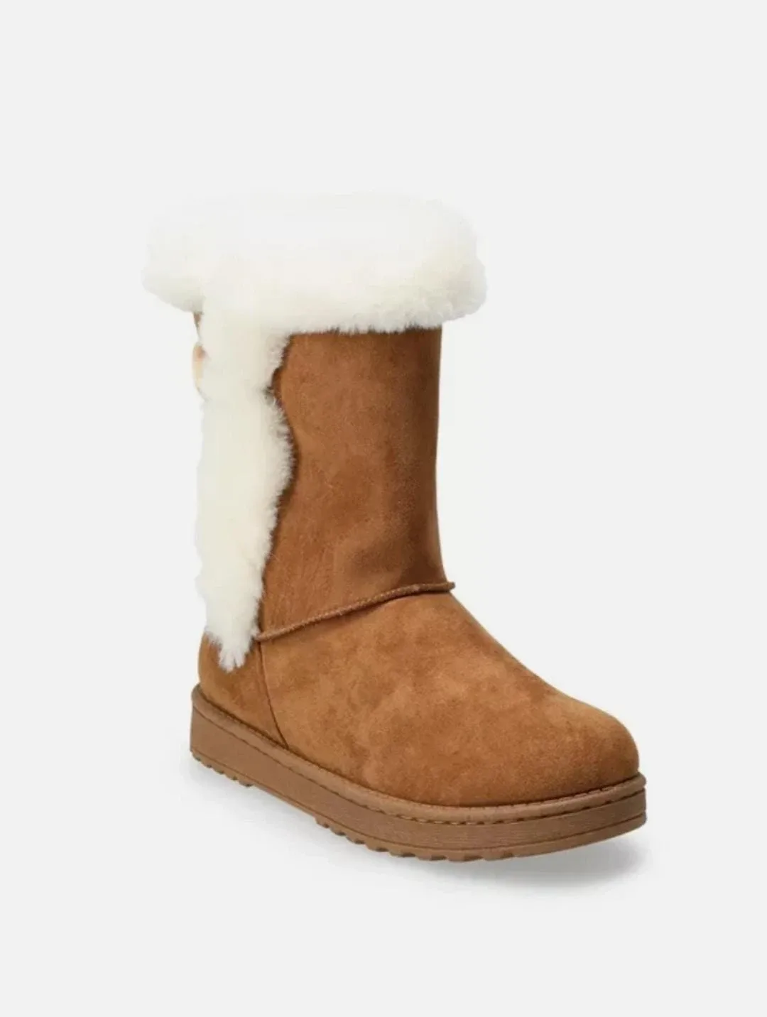 Chestnut Faux Fur Winter Booties