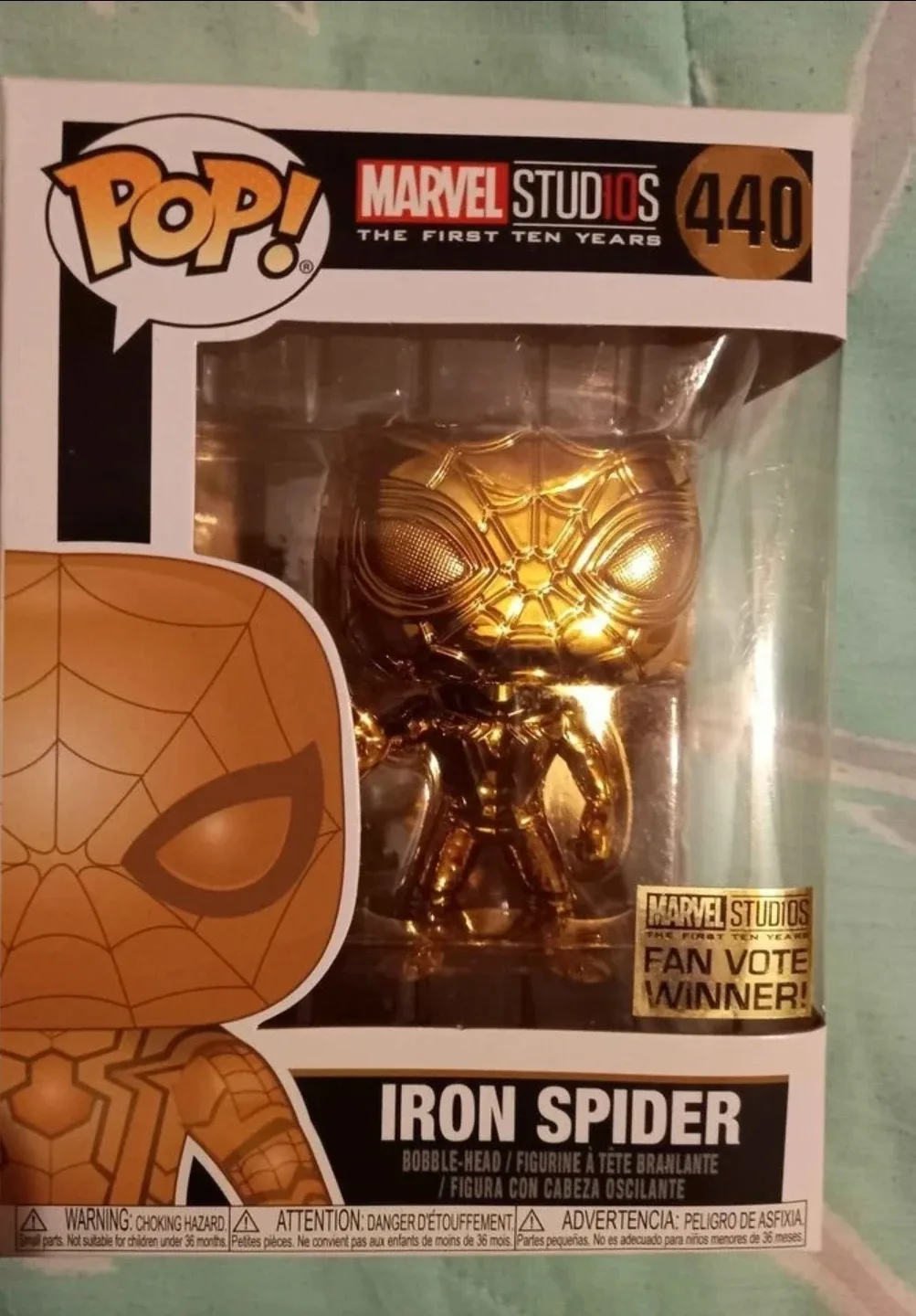 Brand New Funko POP Iron Spider gold infinity war 🥕