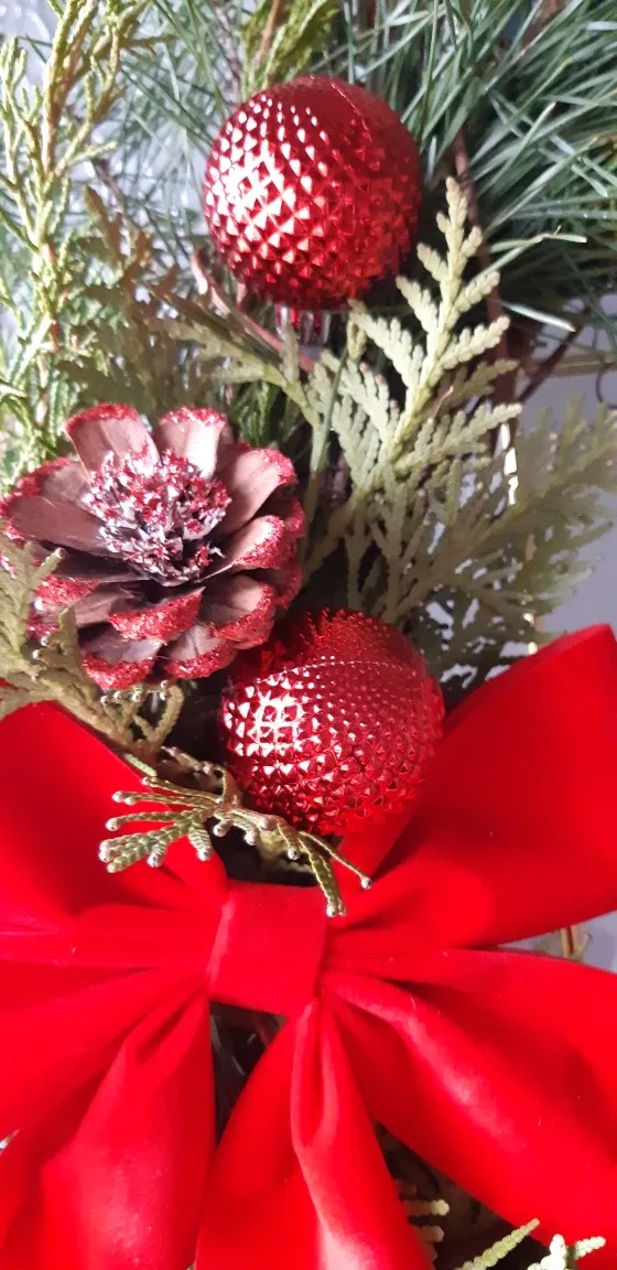 Christmas Real greenery grapevine Wreath image indicator(3)