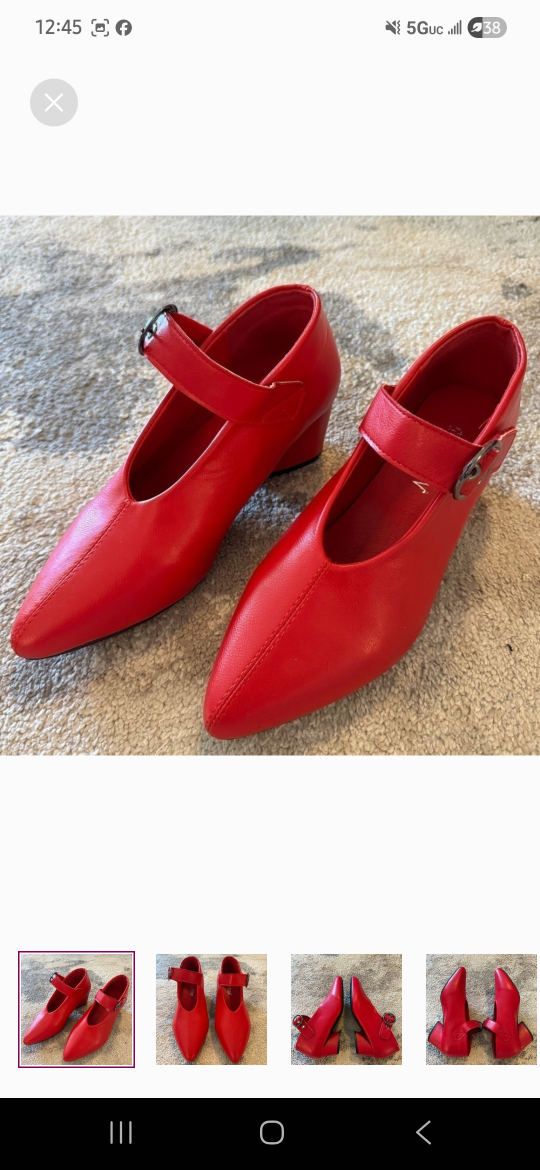 red hearts heels 👠  women size 7 shoes vintage - photo 2