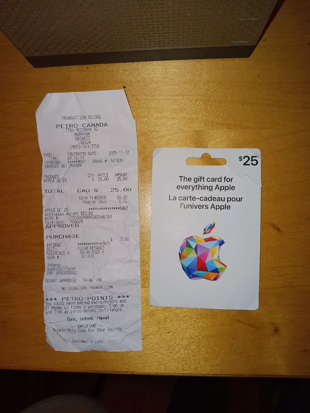 Apple $25 Gift Card - Perfect Gift!