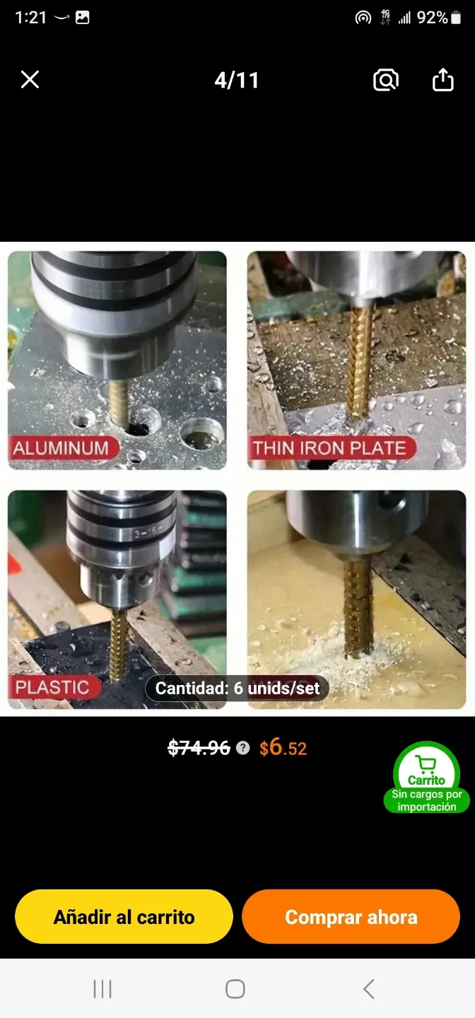 6 piezas de juego de brocas de paso, corte de hierro fundido image indicator(7)