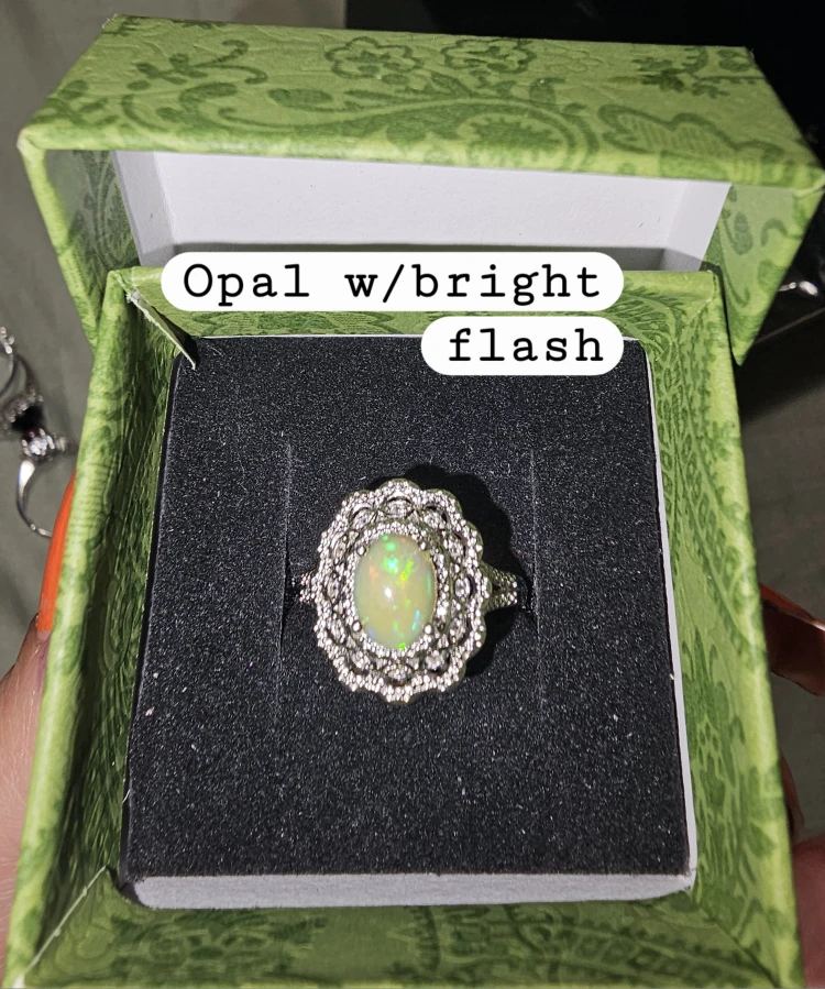 Real gems & crytal rings , copper settings - photo 4