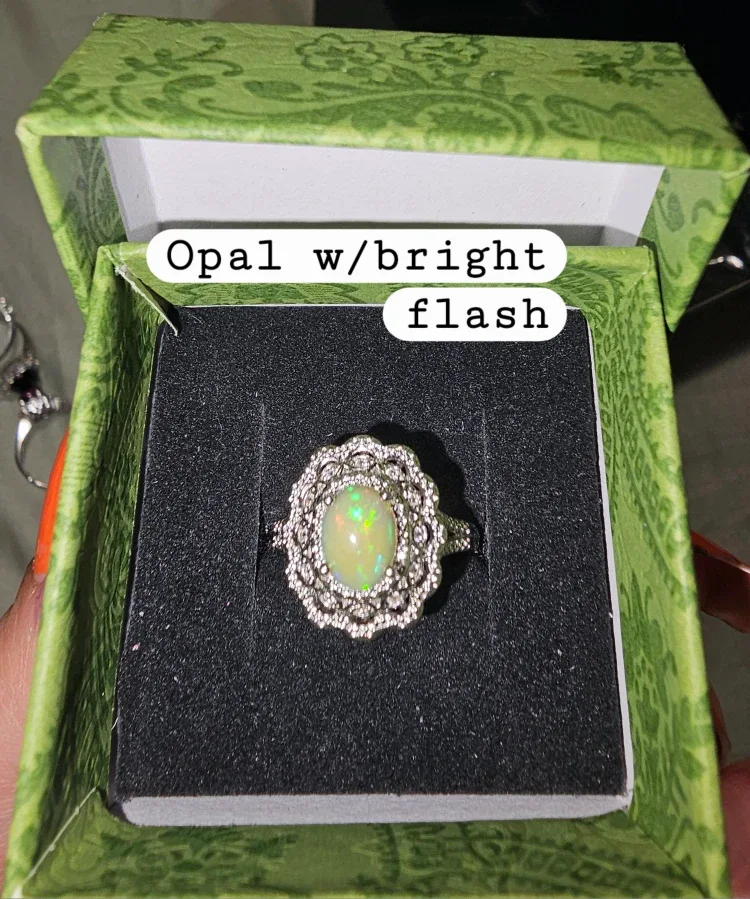 Real gems & crytal rings , copper settings image indicator(4)