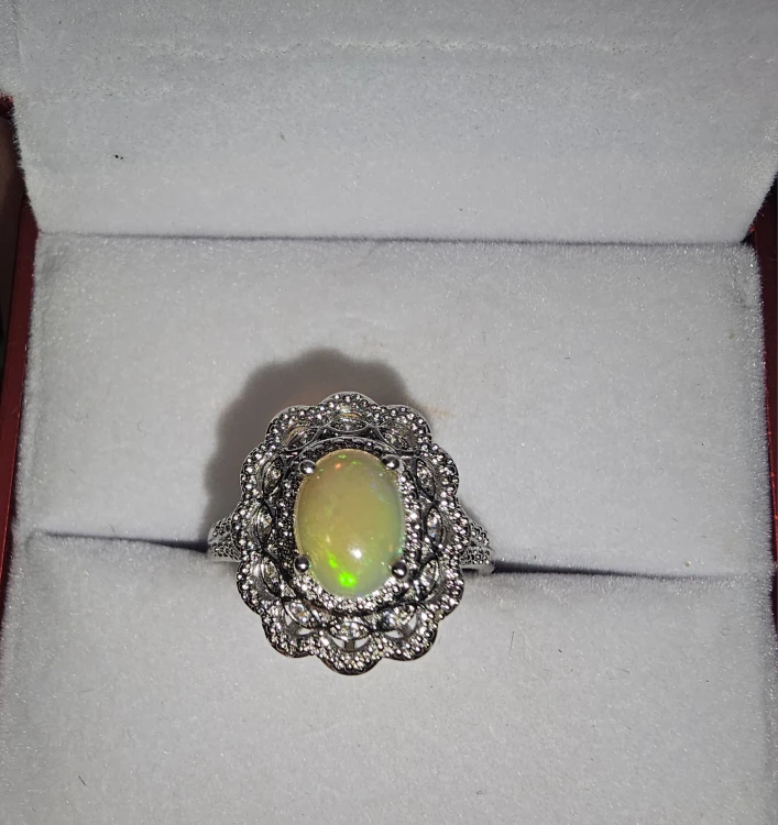 Real gems & crytal rings , copper settings - photo 5