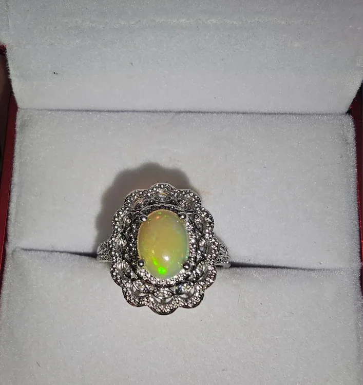 Real gems & crytal rings , copper settings image indicator(5)