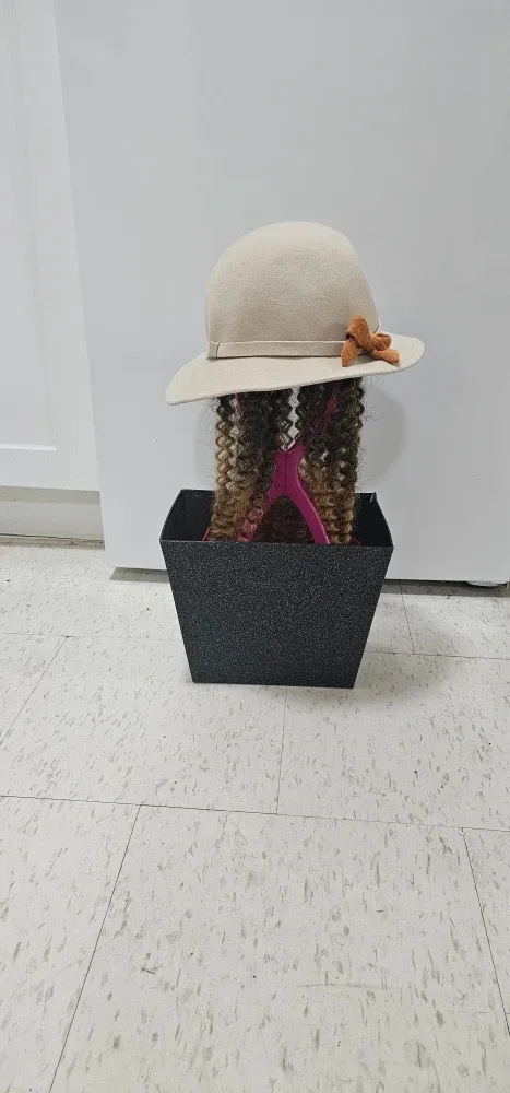 Beige Fedora Hat with Brown Bow