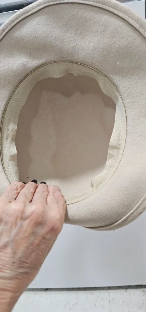 Beige Fedora Hat with Brown Bow image indicator(3)